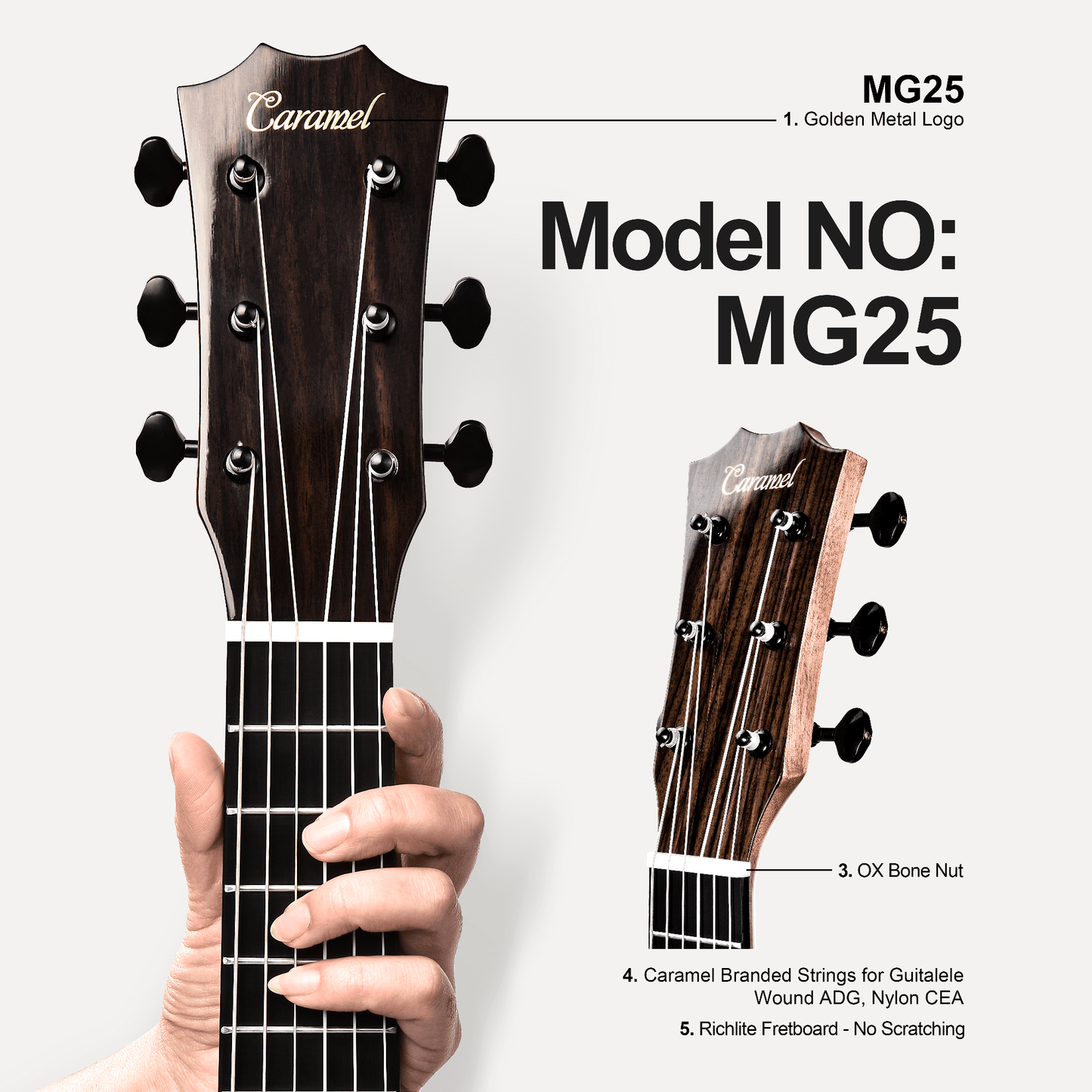 Caramel MG25 28" 6 String Acoustic & Electric Guitalele