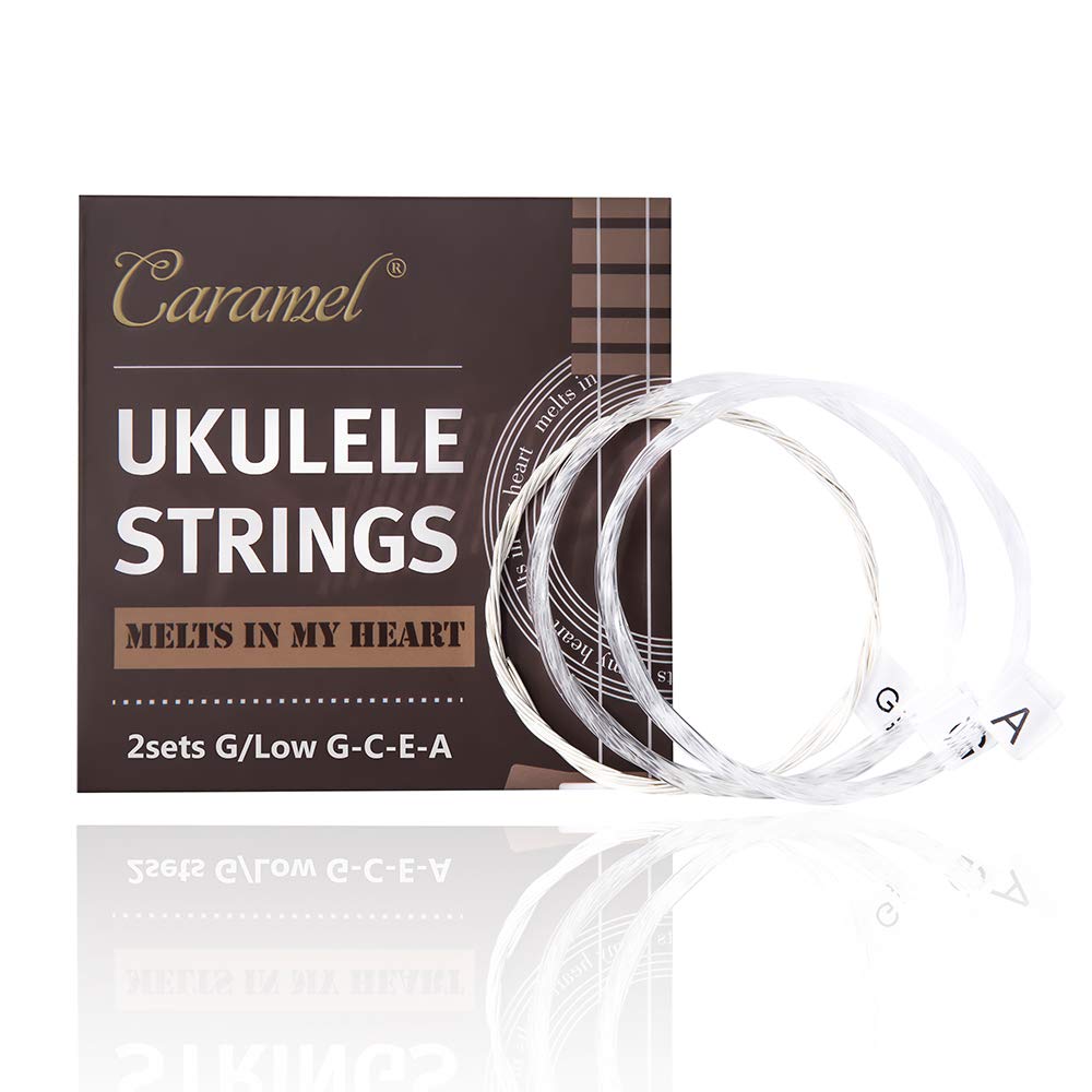 Caramel 2x Sets of Fluoro-carbon Ukulele Strings with Extra 2x Low G